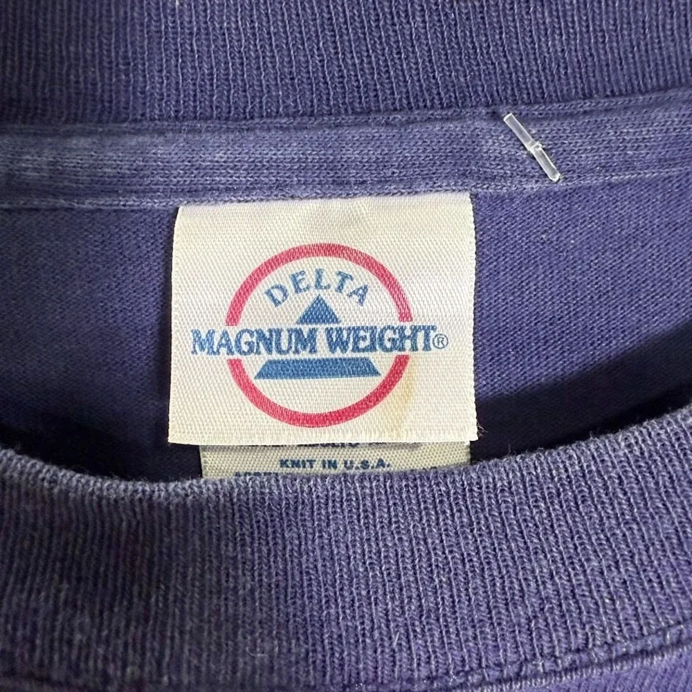 Y2K Detroit Tigers Shirt Sz‎ L Blue MLB Baseball Knit in USA VTG